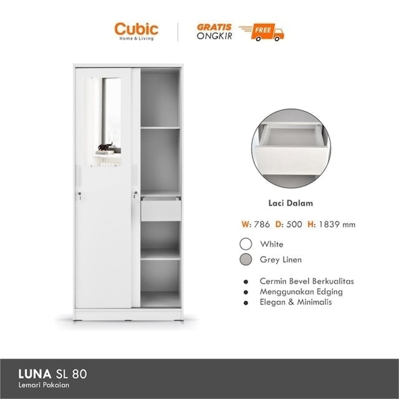 Lemari Pakaian Sliding Minimalis/Wardrobe Baju 3