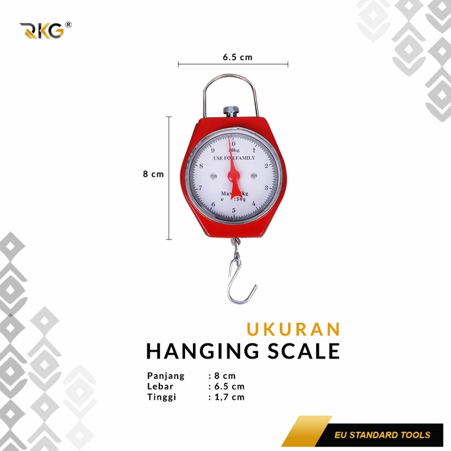  RKG Tools Timbangan Gantung Besi Analog 10 Kg