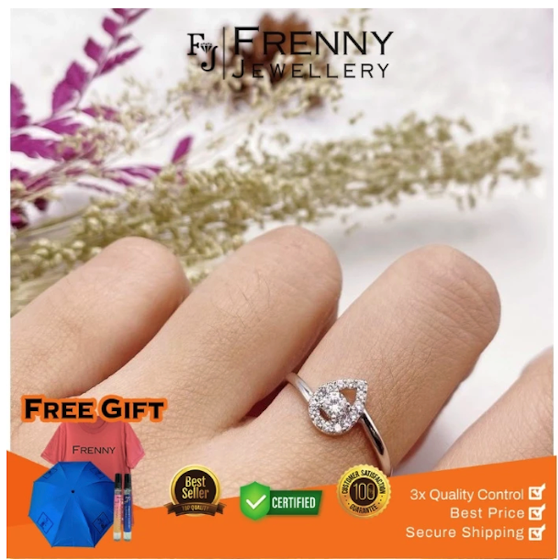 Frenny Jewellery Cincin Emas Eyedrop Zig Zag 3