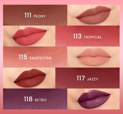 Eka Jaya Internasional  Hanasui Mattedorable Lipstick Peony - 111