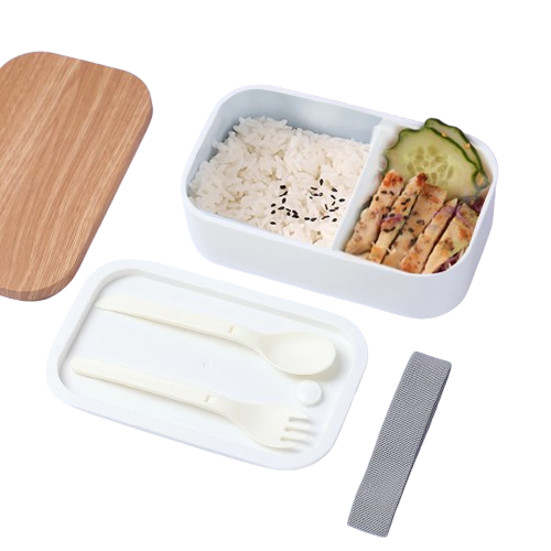 Miniso Kotak Makan 900 ml 2 Grids + Bag  ｜ 1808024