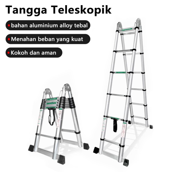  ISKU Alumunium Telescopic Ladder 3.8m 