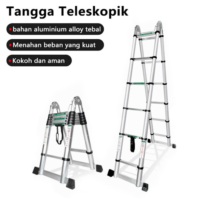 ISKU Alumunium Telescopic Ladder 3.8m 2