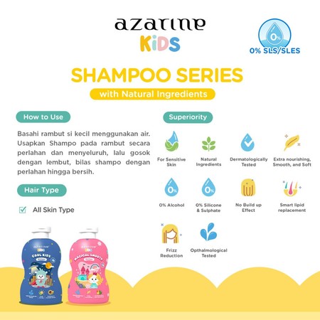 Wahana Kosmetika Indonesia Azarine® Kids Magical Smooth Shampoo
