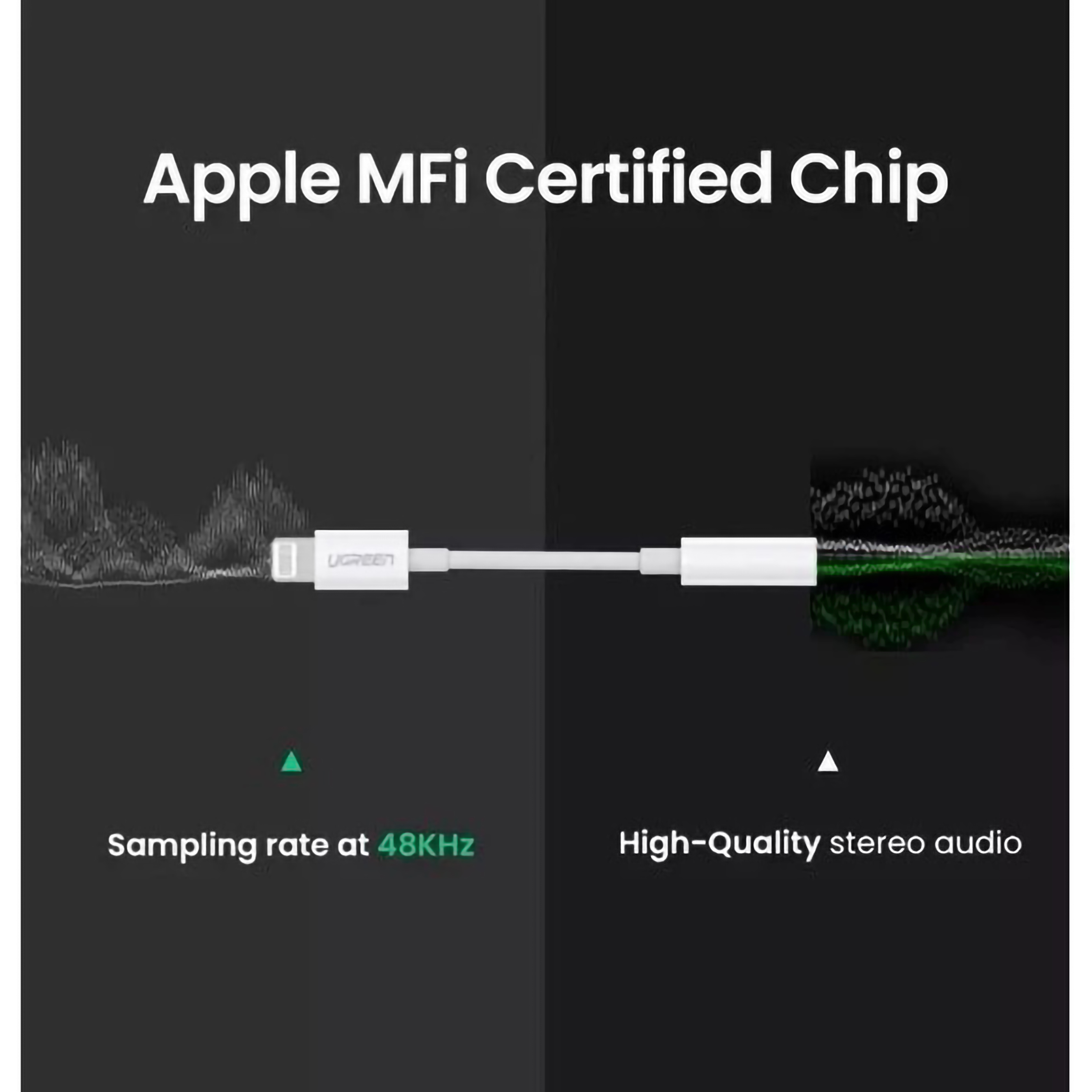 Ugreen Group Ugreen Converter Splitter Lightning to 3.5 mm Audio Jack 30756