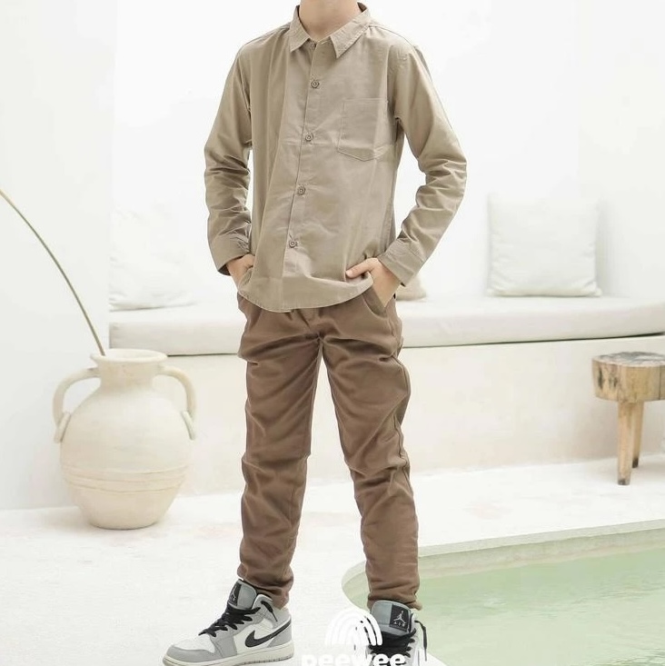 Peewee Peewee Kemeja Lengan Panjang Anak Laki Laki 1-12 Tahun