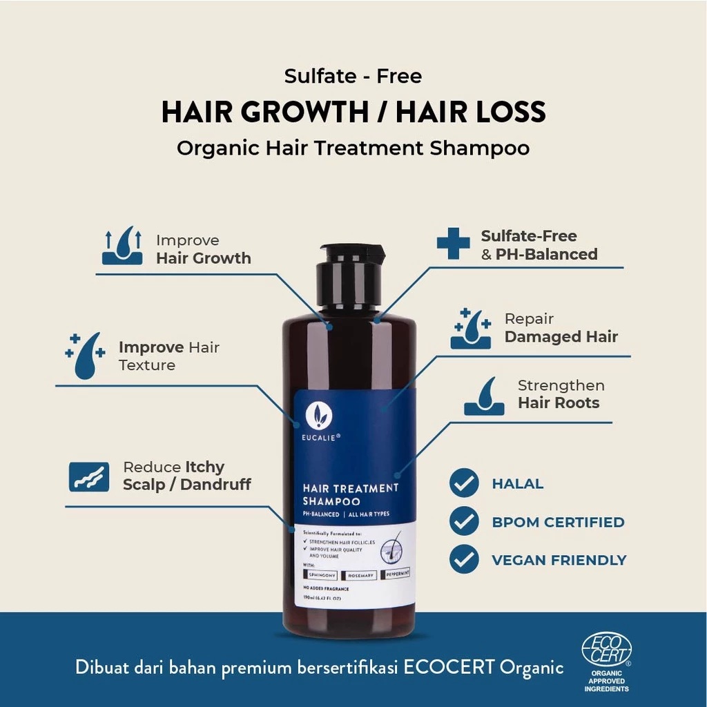 Zenindo Natural  Eucalie Organic Hair Treatment Shampoo