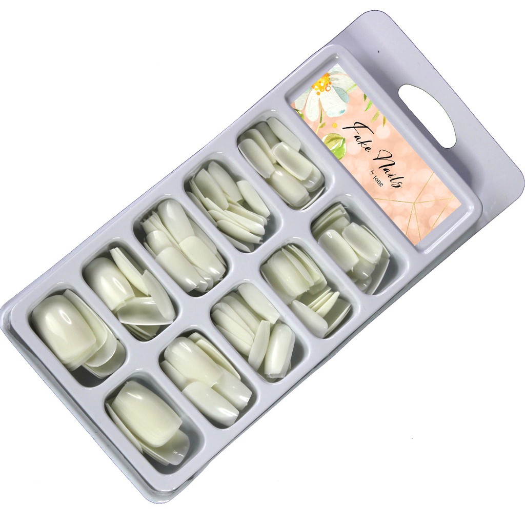Tone Kuku Palsu 100 Pcs Polos (Fake Nails Nail Art) - DIY