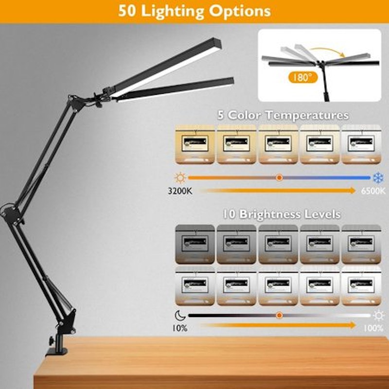 QIMEDO Lampu Meja Belajar Arsitek 24 Watt 3