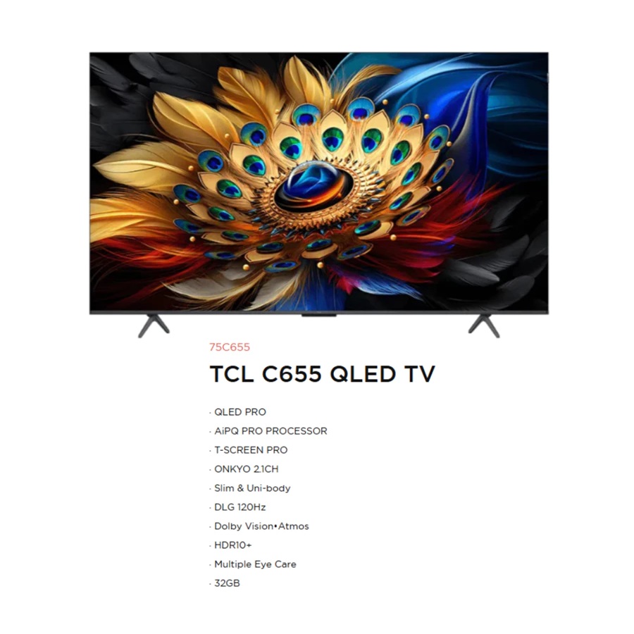 TCL Technology TCL 75 inch QLED 4K UHD Smart Google C655