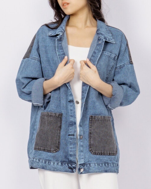 Kayden Oversize Jackets Denim 179501