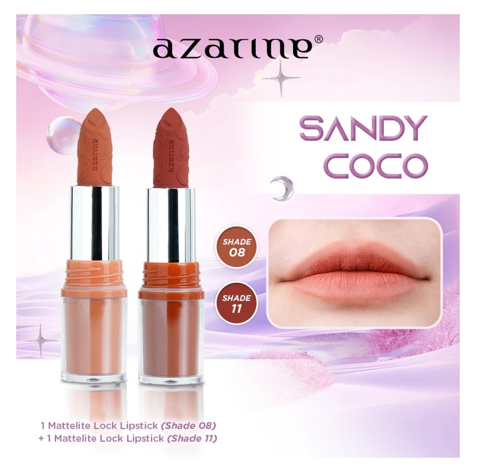 Wahana Kosmetika Indonesia Azarine® Stunning Mattelite Ombre Kit Sandy Coco (08&11)