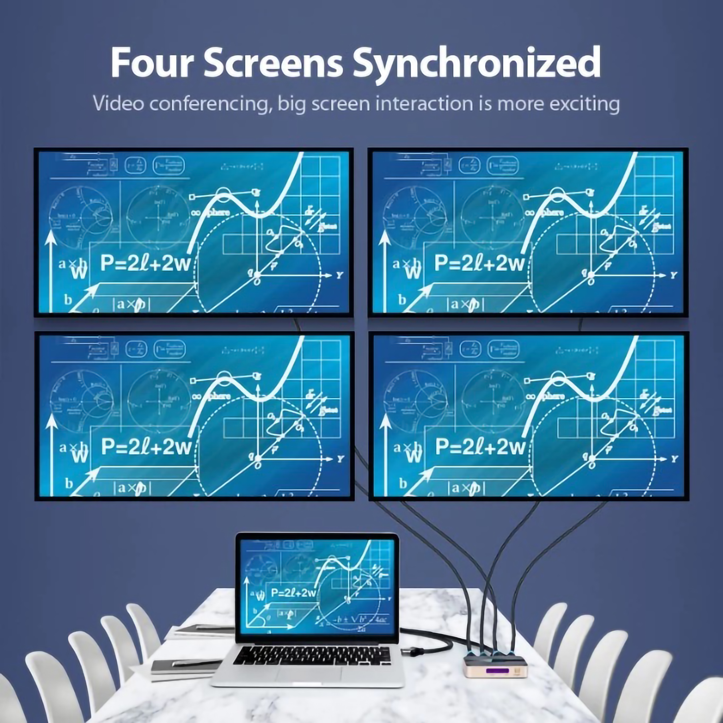 Vention HDMI Splitter 1 in 4 out HDMI Duplicate Screen 4K@30Hz