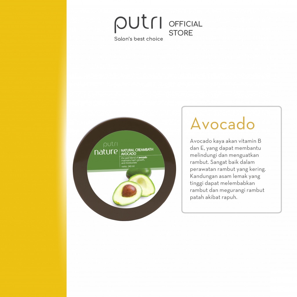 Putri Natural Creambath Avocado 3