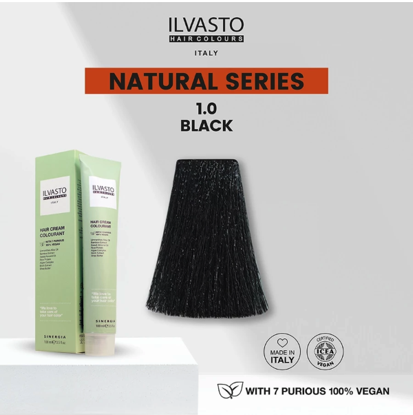Sinergia Beaute Indonesia ILVASTO Hair Cream Colourant 1.0 Black