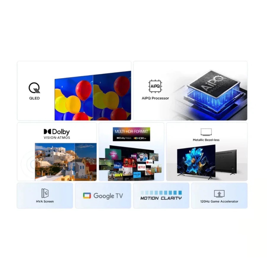 TCL Technology TCL 43 inch UHD QLED Google TV P7K