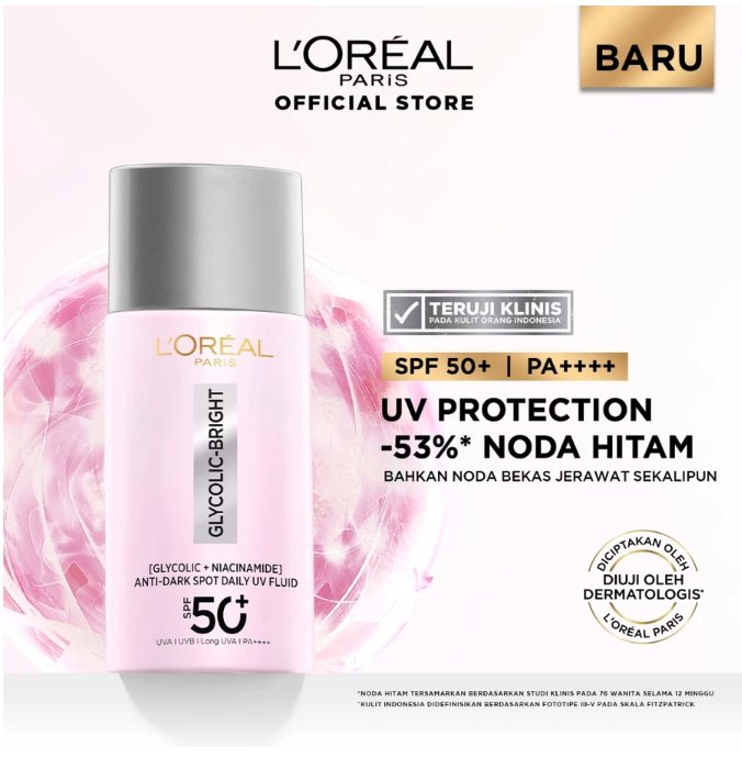 L’Oréal L’Oréal Paris Glycolic Bright Anti-Dark Spot Daily UV Fluid SPF 50+ PA++++