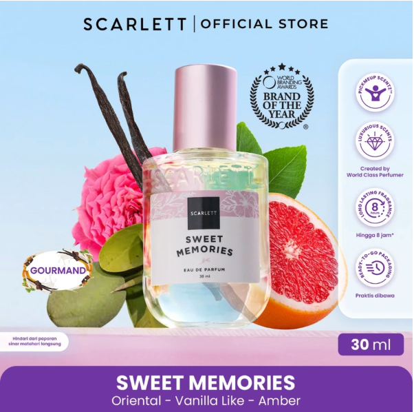 Opto Lingkar Sejahtera Scarlett Whitening Eau De Parfum Sweet Memories