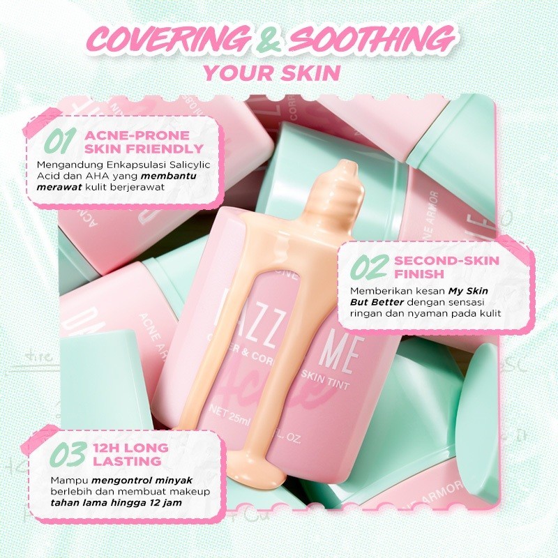 Acne Armor Cover & Correct Skin Tint - W04 Yellow Beige 3