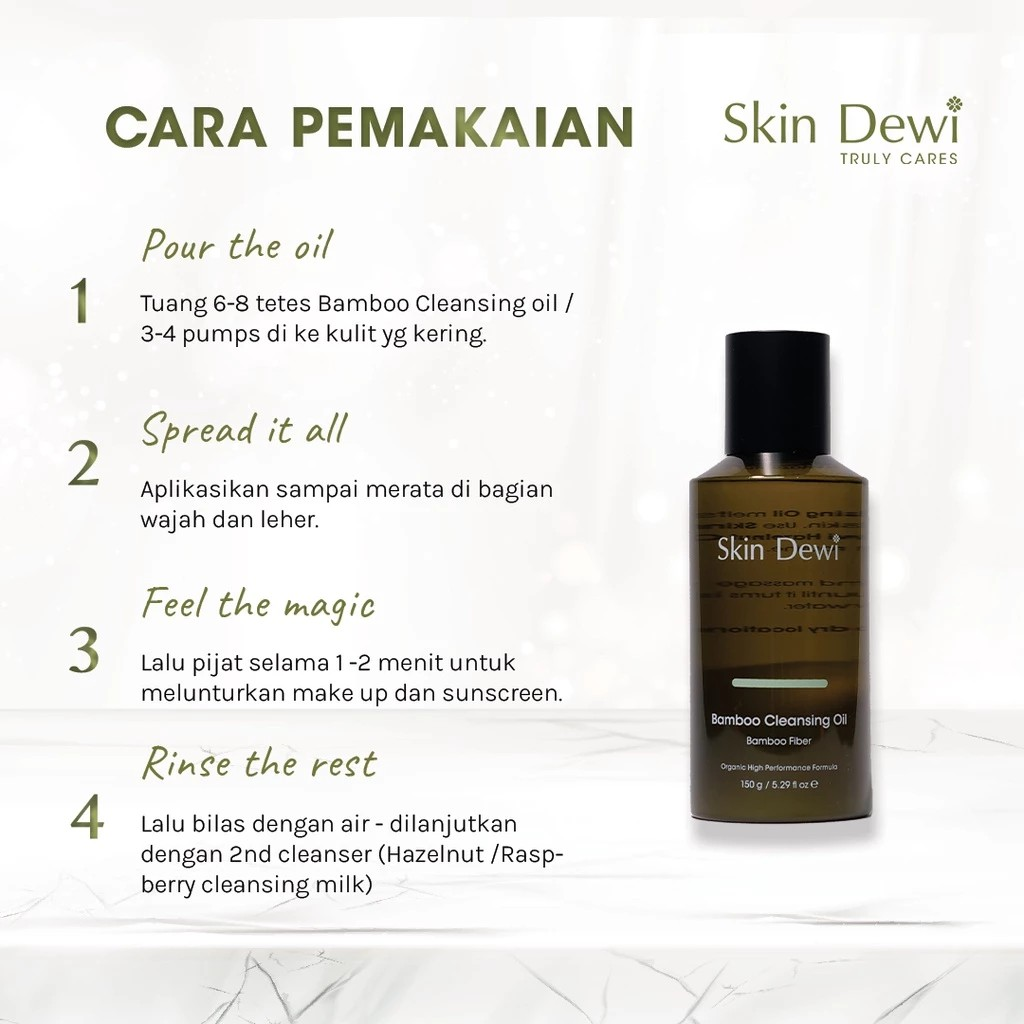 Saridewi Natural Kosmetik Skin Dewi Bamboo Cleansing Oil 