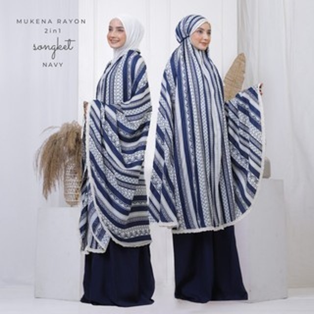 Mukena Dewasa 2 In 1 Songket Salur Batik 4