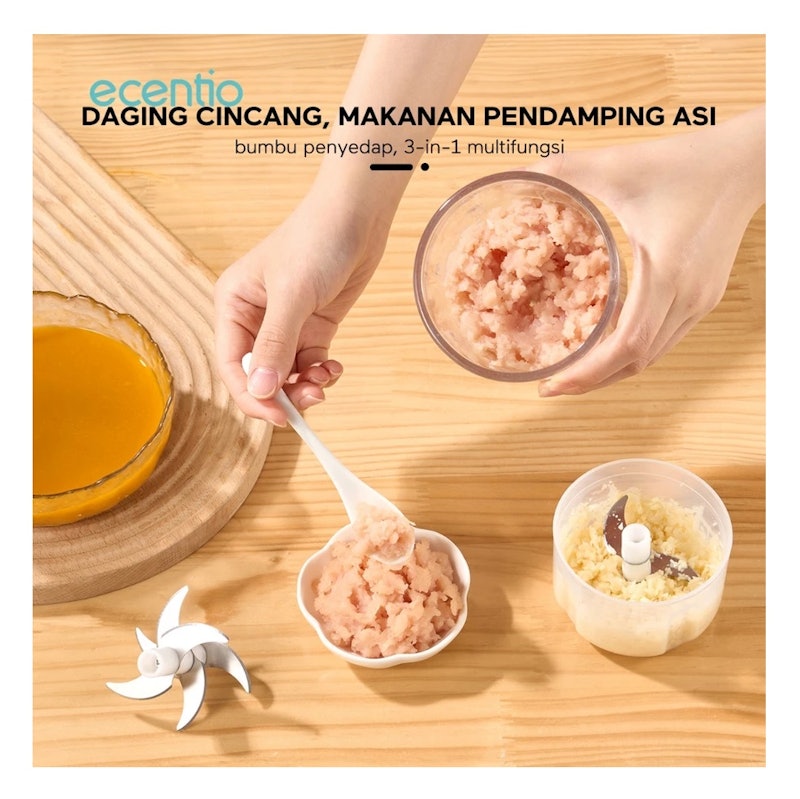 ecentio Chopper Mini Kaca 2in1 4