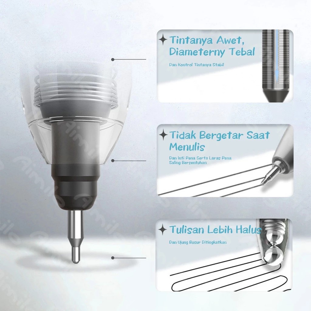 Aimilo Gel Pen Retractable 0.5 mm