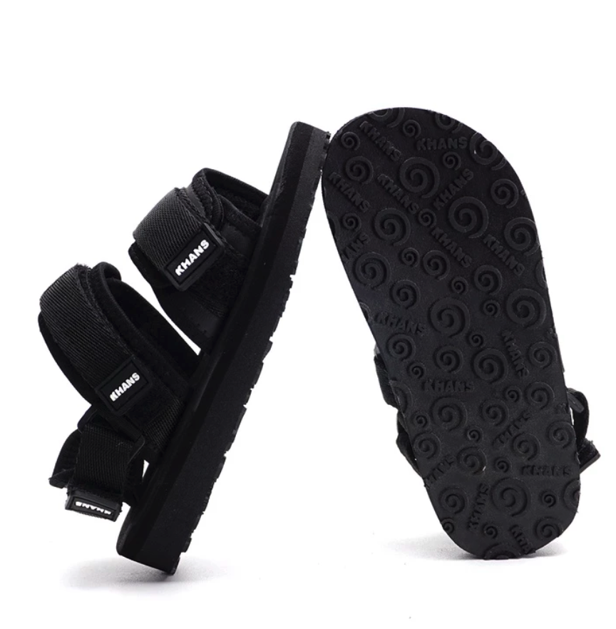 Khans Footwear KHANS Kids Sandal Gunung Travelling Anak - Messi Black