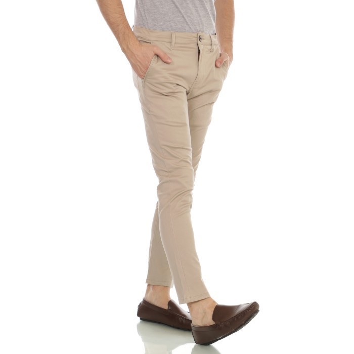 GM Textile Cottonology Celana Chino Panjang Pria Cream