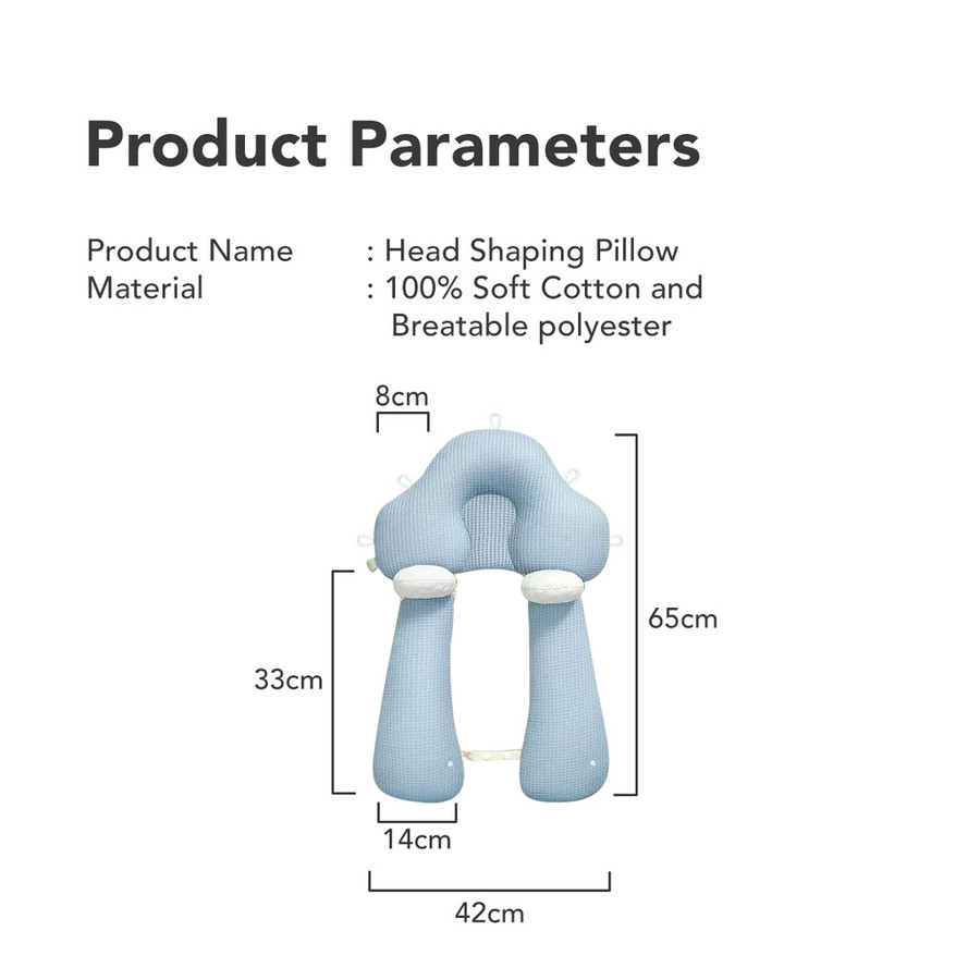 Sakumini Indonesia Sakumini 2in1 Newborn Head Shape Baby Pillow