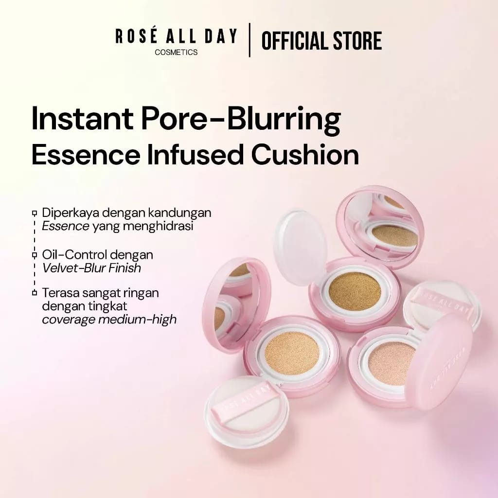 Rose All Day Cosmetics Rose All Day The Realest Lightweight Essence Cushion Warm Honey