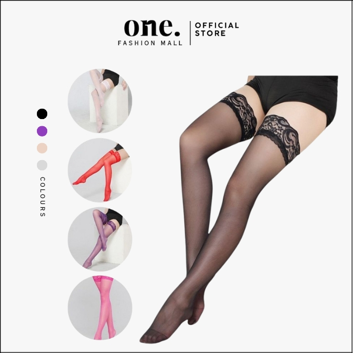 One Fashion Mall Stocking Jaring Panjang Lace Transparan KK002