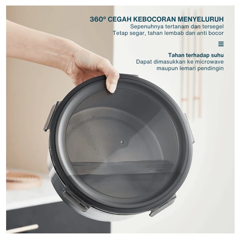 JOYCOOK Kontainer Makanan Stackable Persegi 4