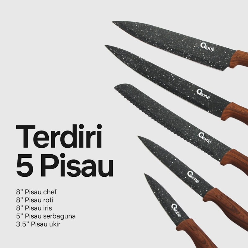 Oxone Marble Knife Set 3