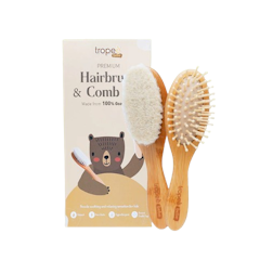 Tropee Bebe Premium Hairbrush & Comb Set