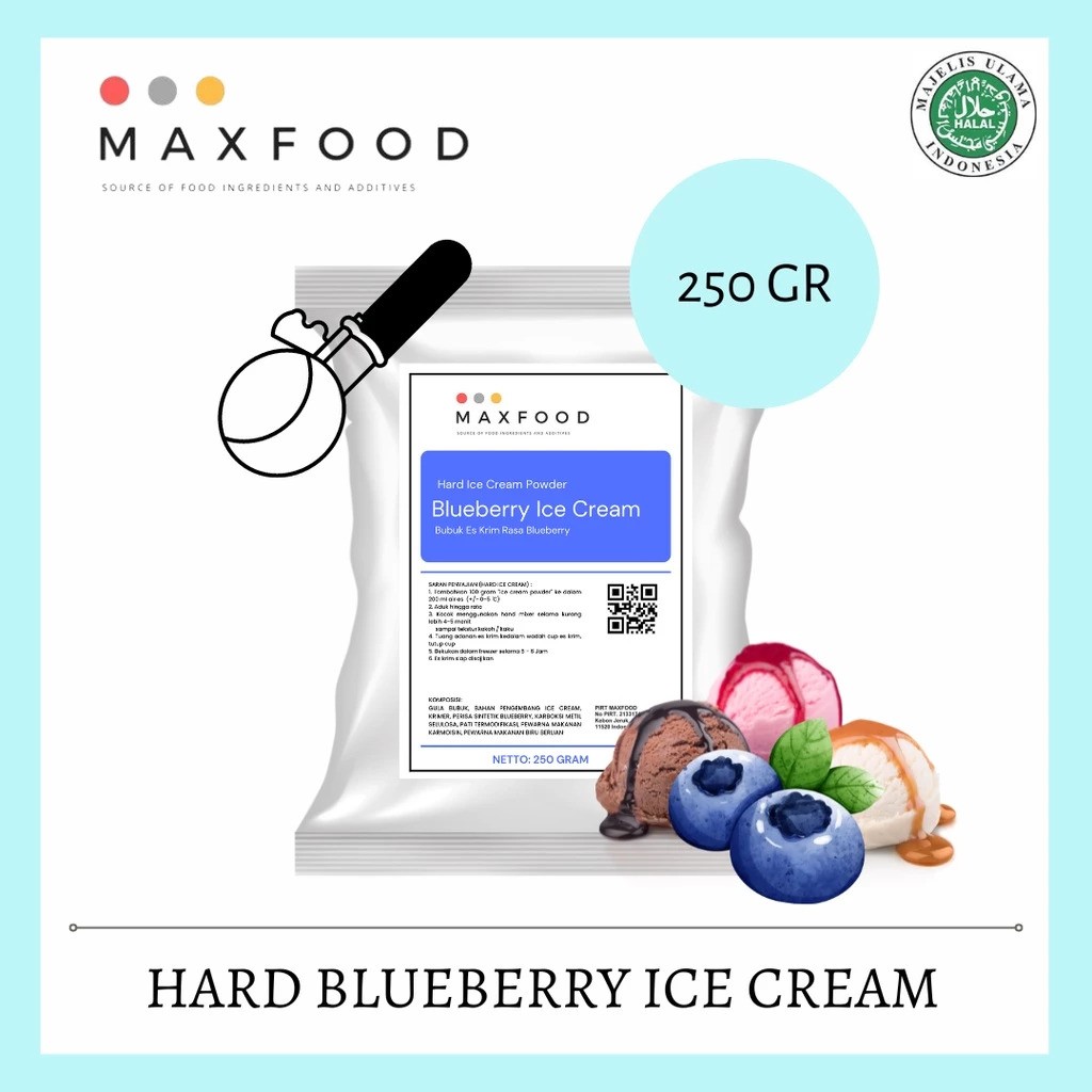 MAXFOOD Hard Ice Cream Powder Blueberry