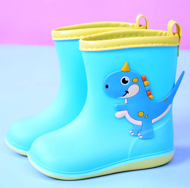  Rain Boots Dinosaurus Happy 