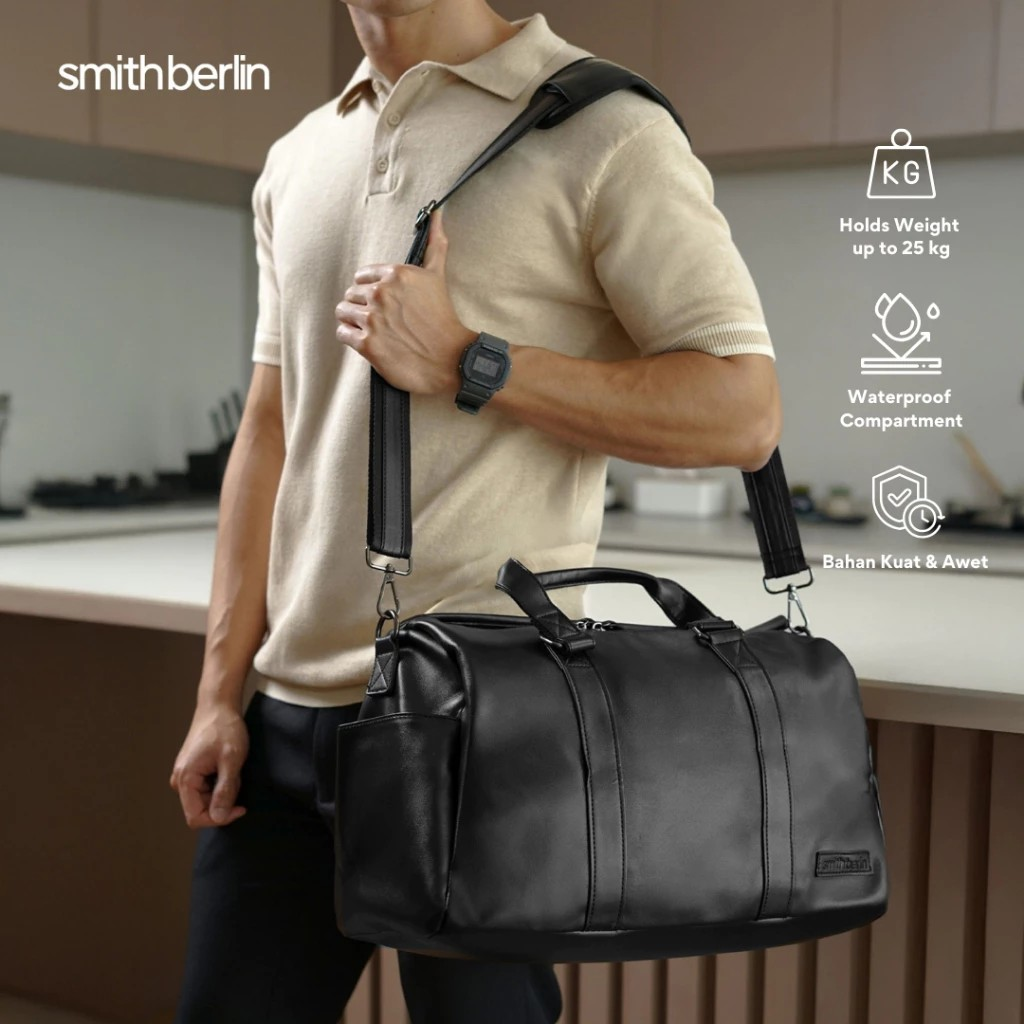 Smith Berlin Langston Leather Duffle Bag  2