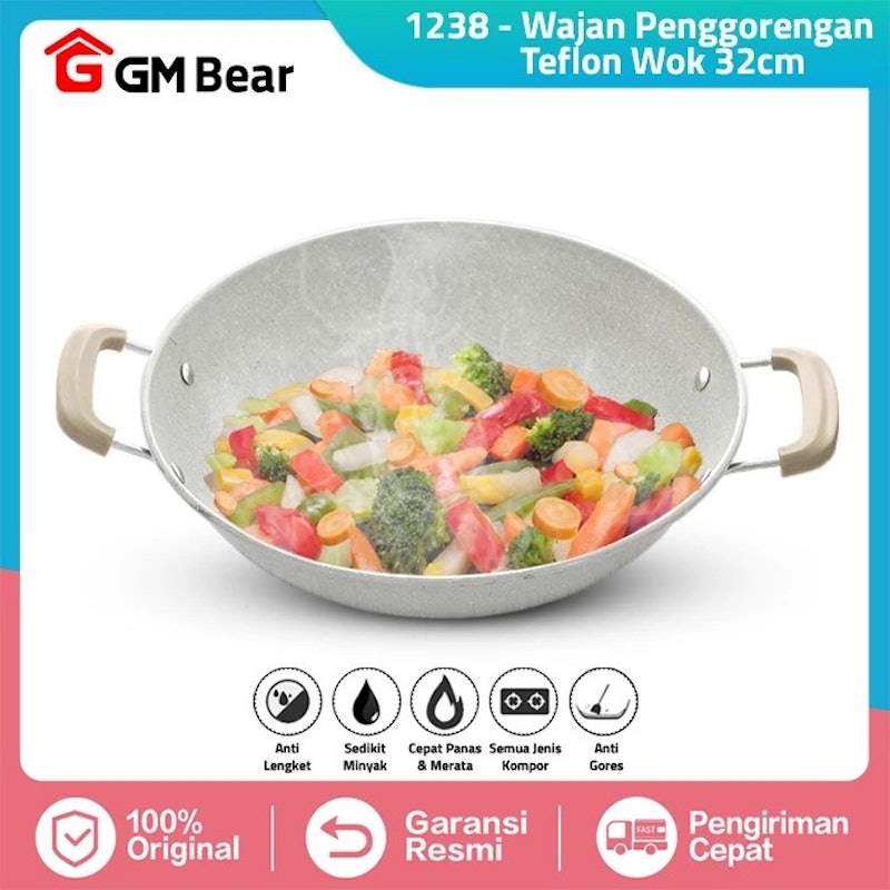 GM Bear Wajan Penggorengan 32cm 2