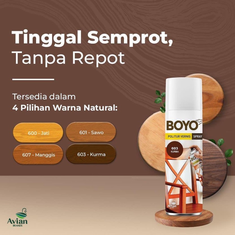 Avia Avian Boyo Politur Vernis Spray