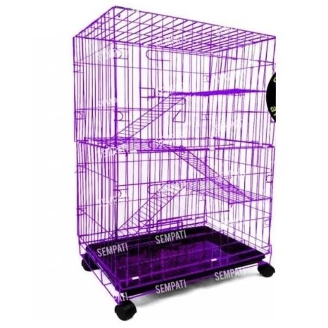  Kandang Kucing Tingkat 3 + Roda 