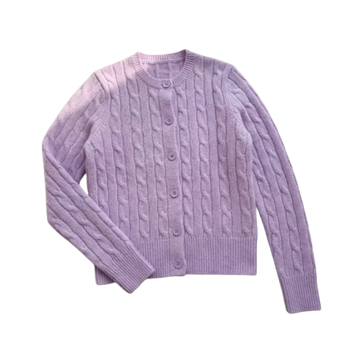 Polo Sport Cable Knit Cardigan Lilac 1