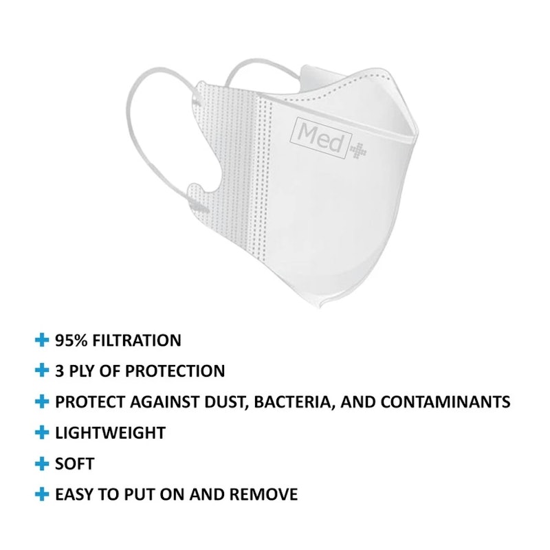 Med+ Duckbill 4ply Disposable Protective Face Mask 50 pcs 3