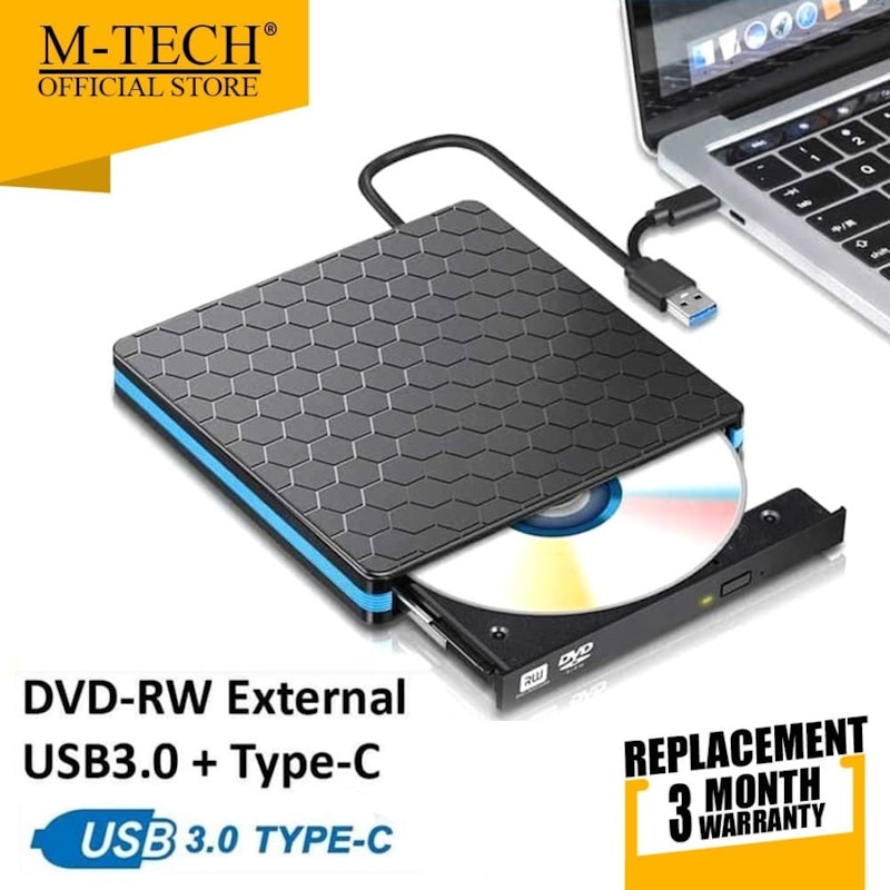 M-Tech External DVD RW Type C USB 3.0 5