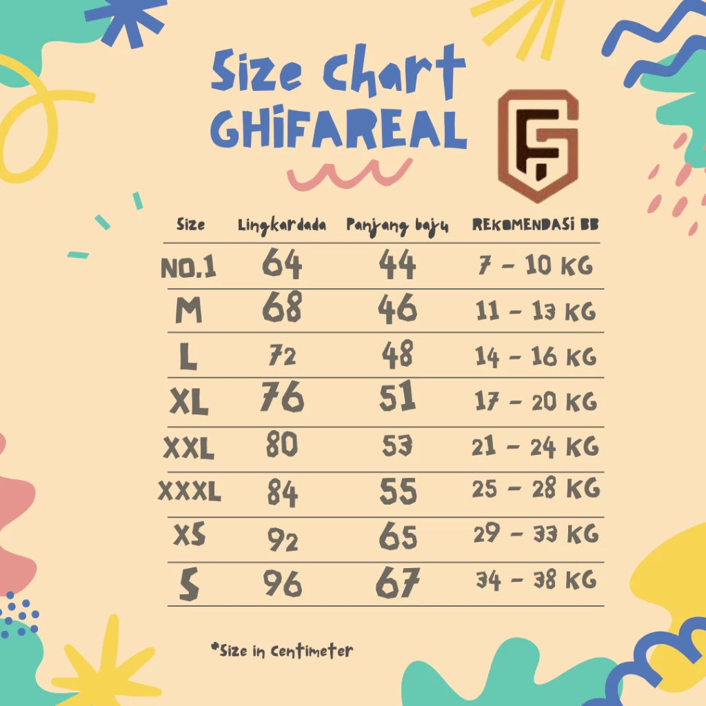  GHIFAREAL Kemeja Anak Lengan Pendek