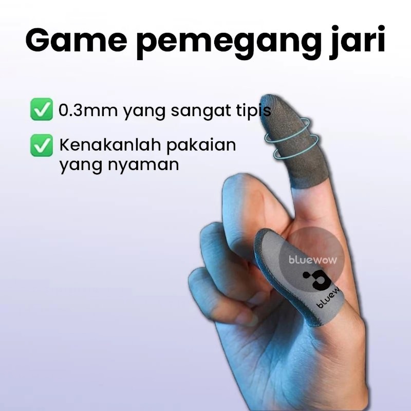 BlueWow Silver Cloth Mobile Game Finger Sleeves 4