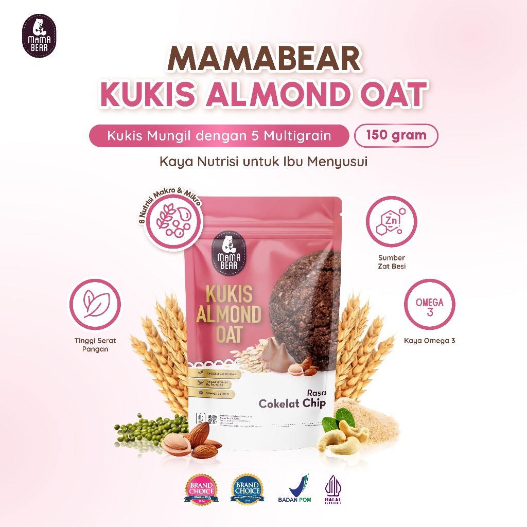 Manna Indo Lakta MamaBear Kukis Almond Oat