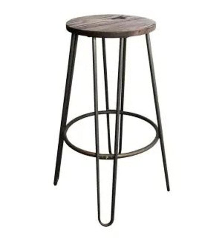 MANLEY KD BAR STOOL GUNMETAL 1