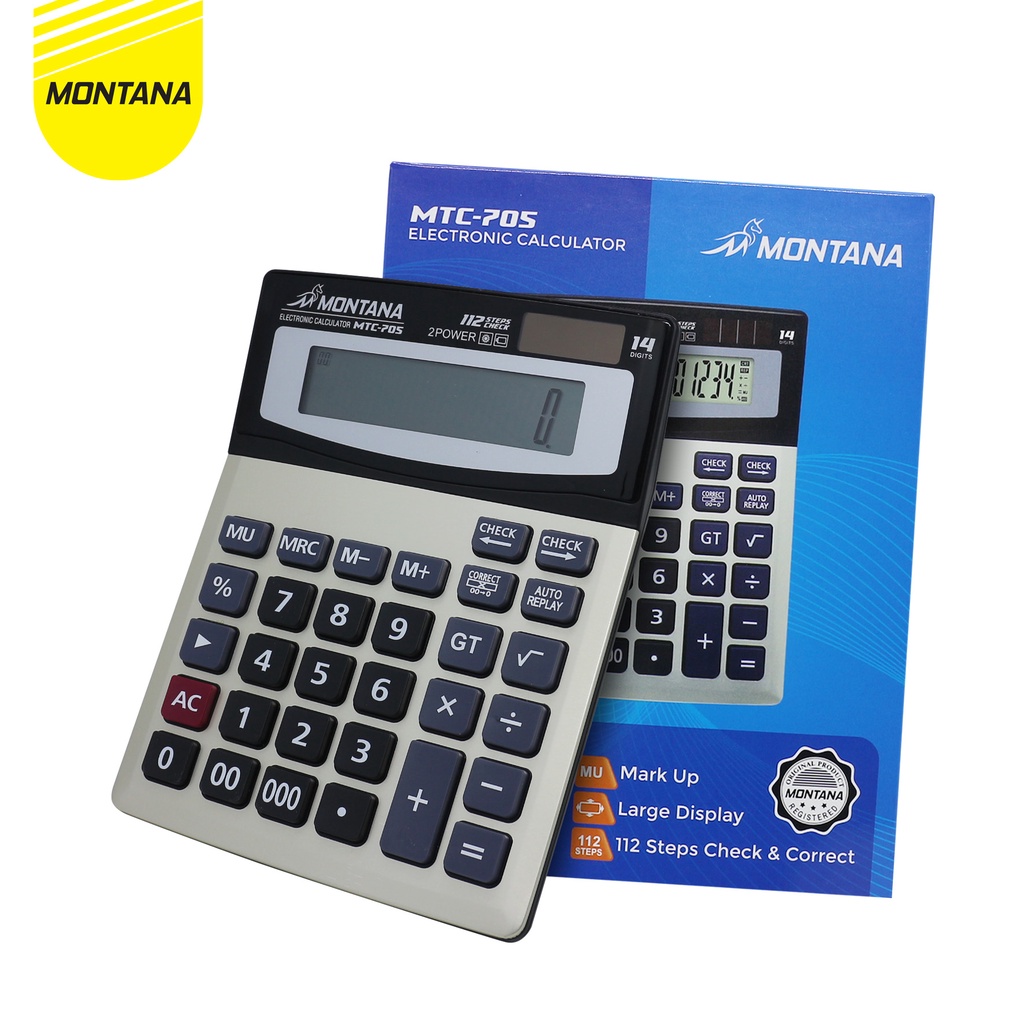 Penco Mega Abadi Montana Electronic Calculator MTC-705