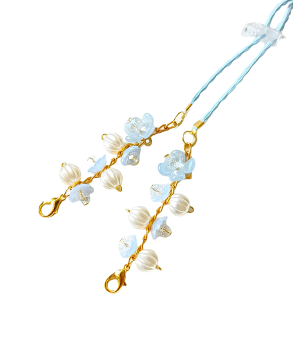 Nadeldza Strap Masker Hijab 2-in-1 - Aesthetic LiLy Gold Glam Series